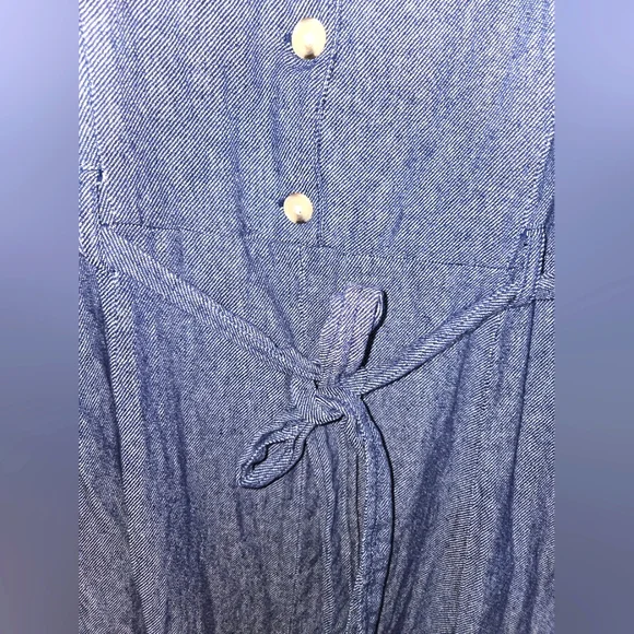 Liz Claiborne Women's XL Sleeveless Blue Dress with Belt - Picture 4 of 13